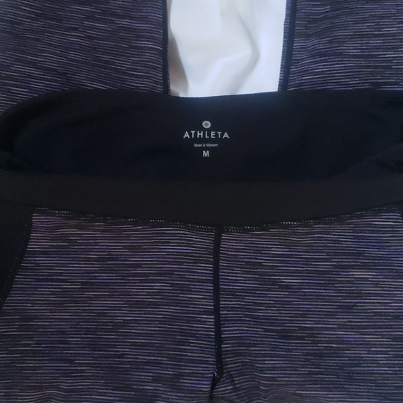 Athleta Purple Heather Striped Tangram Capri - Picture 5 of 6